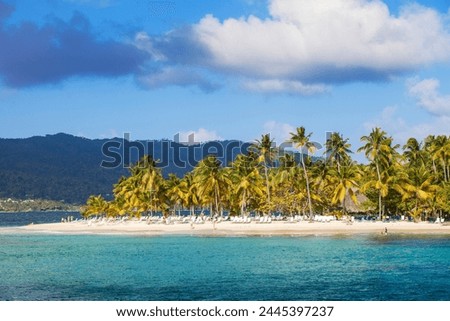 Cayo Levantado, Eastern Peninsula de Samana, Samana, Dominican Republic, West Indies, Caribbean, Central America