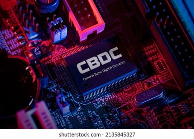 CBDC - central bank digital currency technology. New generation of money concept - Shutterstock ID 2135845327