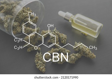 Cbn Cannabinol Molecule Cannabis Plants Chemical Stock Photo (Edit Now ...