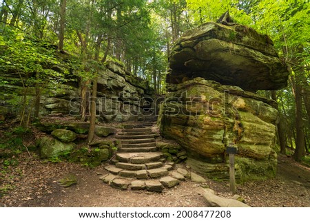 CCC Stairway on a Wilderness Trail in Cuyahoga Valley National Park in Ohio