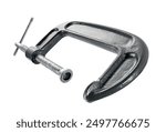 C-clamp or G-clamp isolated on white background - clipping path included