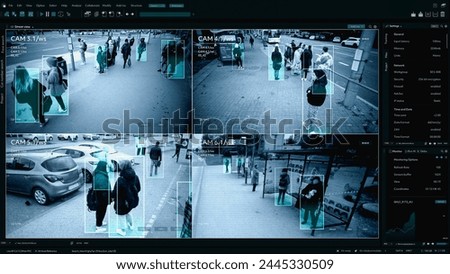 Similar – Image, Stock Photo Surveillance cameras