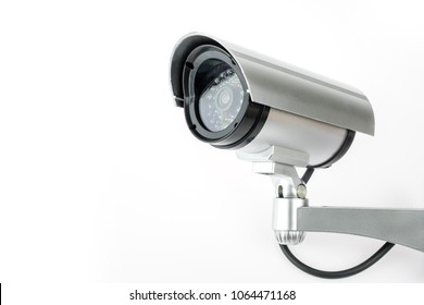 CCTV Camera Isolated On White Background.