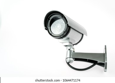 CCTV Camera Isolated On White Background.