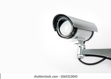 CCTV Camera Isolated On White Background.