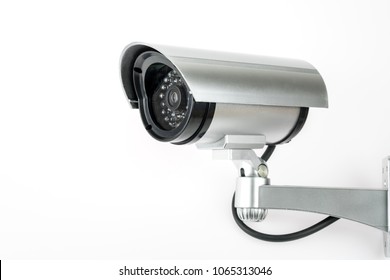 CCTV Camera Isolated On White Background.