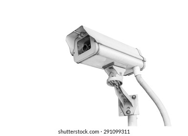 Cctv Camera Isolated On White Background