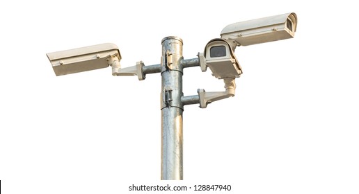 Cctv Camera On White Background