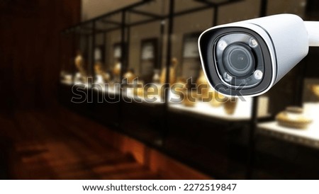 CCTV Camera Operating inside an art gallery or museum