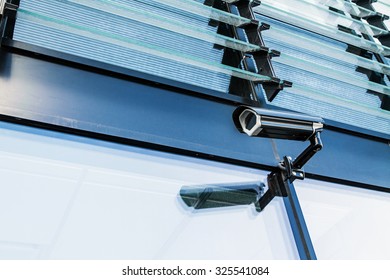 Cctv Camera Security System On Office Building