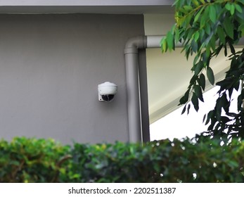 CCTV Camera Surveillance System Outdoor Of House.