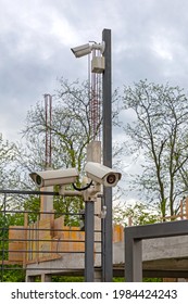 CCTV Cameras At Construction Site Security Surveillance Protection