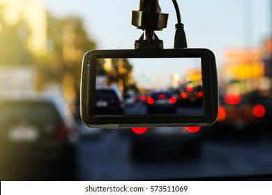 CCTV car camera for safety on the road accident - Shutterstock ID 573511069