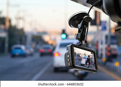 CCTV car camera for safety on the road accident - Shutterstock ID 646853632