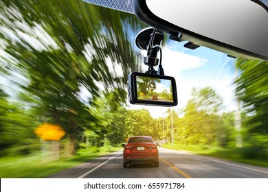 CCTV car camera for safety on the road accident - Shutterstock ID 655971784