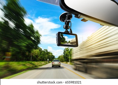 CCTV car camera for safety on the road accident - Shutterstock ID 655981021