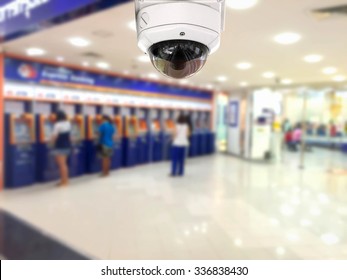 CCTV Security Camera Auto Teller Machine(ATM)  Area Background.