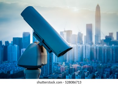 CCTV Security Camera In City Of China.