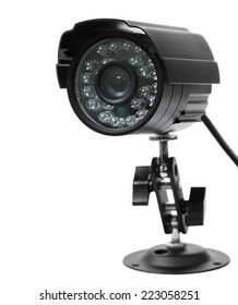 CCTV Security Camera On White Background