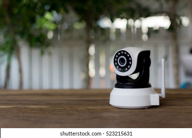 The CCTV Security Camera Operating In Home.