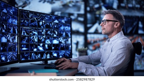 CCTV Security Camera Surveillance Using Multiple Monitors