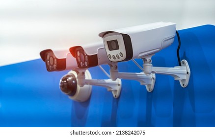 CCTV For Simulation Of Body Temperature Check By Thermoscan Or Infrared Thermal Camera