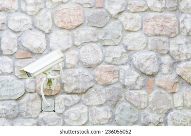 CCTV with stone background