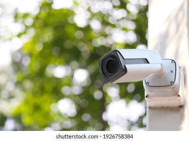 CCTV tool on blue sky background,Equipment for security systems and have copy space for design.