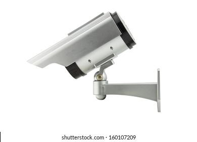 Cctv(closed Circuit Television) Camera Isolated On White Background