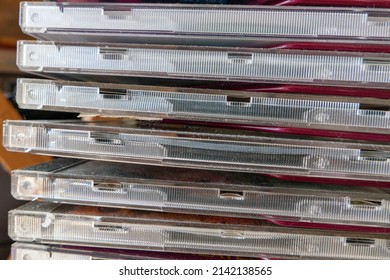 CD Cases In A CD Rack