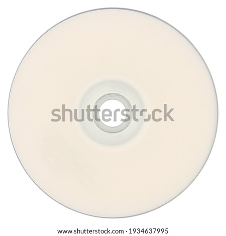 CD (compact disc) for music and data recording isolated over white background
