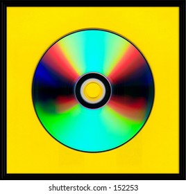 CD Disc yelow background