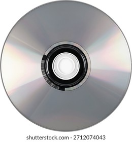 CD Disk on a White Background, Compact Disc on Plain White Surface, Close-up of a CD on White Background