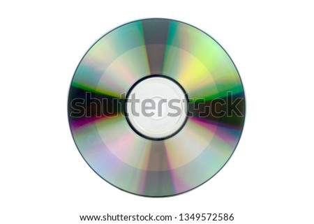 CD disk on white background.