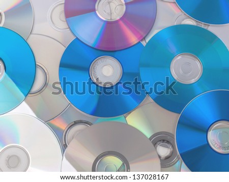 CD, DVD, BD (Bluray) optical discs for music, video and data storage