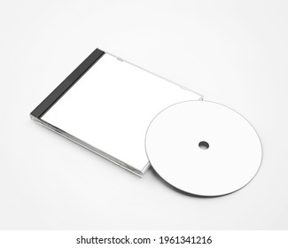 CD, DVD or BLU RAY case isolated on white background.