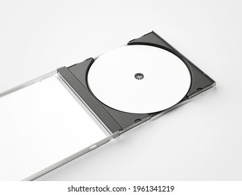 CD, DVD or BLU RAY case isolated on white background.