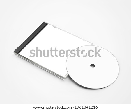 CD, DVD or BLU RAY case isolated on white background.
