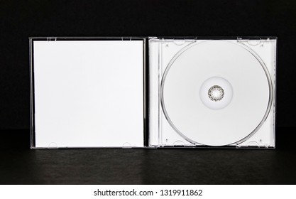 Cd Dvd Cover Album Design Template Mockup  On Black Background For Musician 