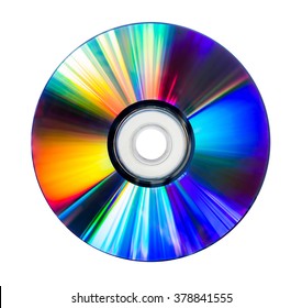 CD and DVD disk isolated on white