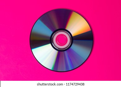 CD isolated in pink background