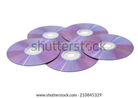 CDs or DVDs or Blu Ray discs 