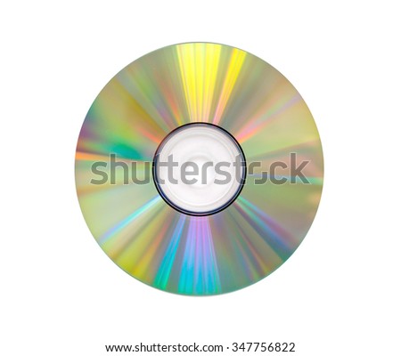 CDs / DVDs isolated on white background, technologies