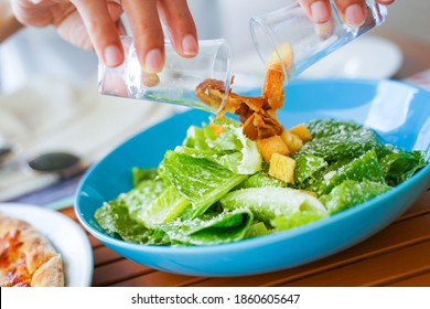 Ceasar Salad With Crispy Bacon,salad