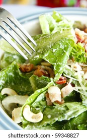 Ceasar Salad With Fork