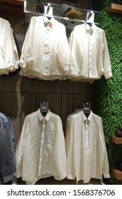 Cebu City, Cebu Island/Philippines - April 2019: Filipino Coconut Shirts In The Robinsons Galleria, Cebu City