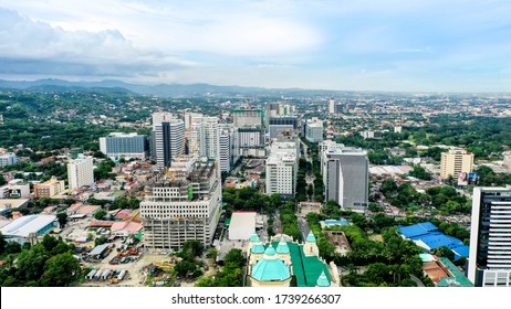 Cebu City - May 2019: Aerial Of Cebu IT Park, BPO Industry In Philippines.