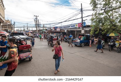 Cebu City, Philippines - May 2022: Afternoon Scene In Carbon Market.