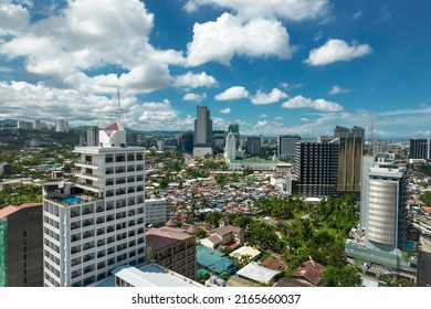 Cebu City, Philippines - May 2022: Cebu IT Park And The Northern Cebu City Skyline.