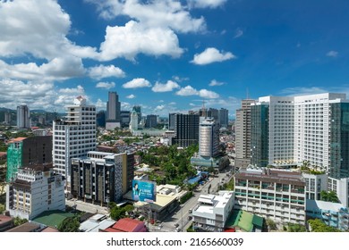 Cebu City, Philippines - May 2022: Hotels Near Cebu Business Park And Cebu IT Park Skyline.